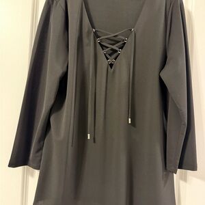 Calvin Klein Black Lace-Up Tunic